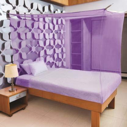 KANAHIYA Traders Mosquito net for Bed Polycotton Mosquito Net for Double Bed and Single Bed Frame Hung Mosquito net4x65 ft Purple - Image 2