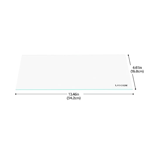 LANDEN 4mm Thick Clear Glass Aquarium Lid, Includes 4 Clips for Secure Placement, 342 x 168mm(13.46x6.61 inches for 350-354mm Inner Length Aquariums, Adapted to LANDEN NA362226 - Image 3
