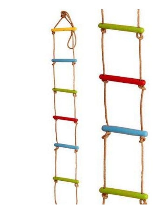 Skillofun Wooden Rope Ladder (7 String)(Comes With Square Or Spherical Rod) - Image 1
