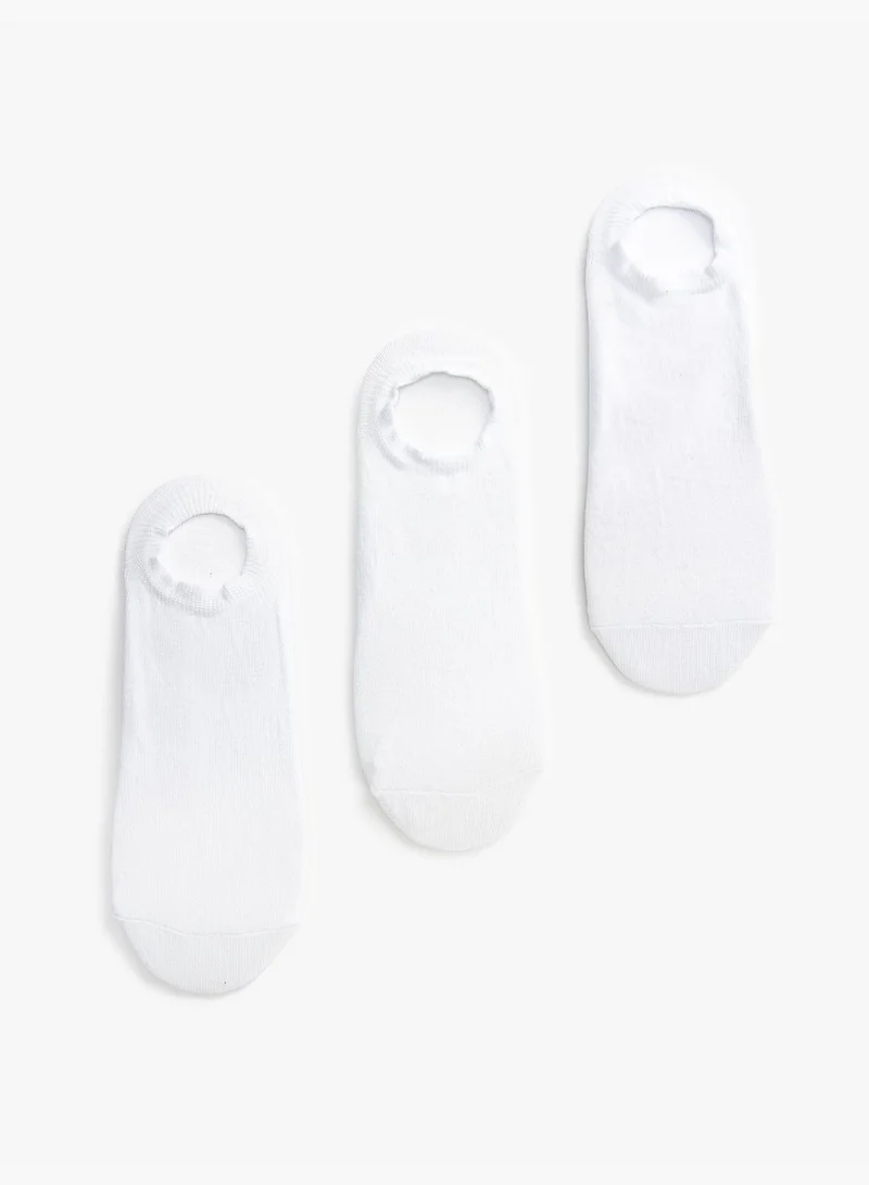KOTON Basic 3-Pack Sneaker Socks Set