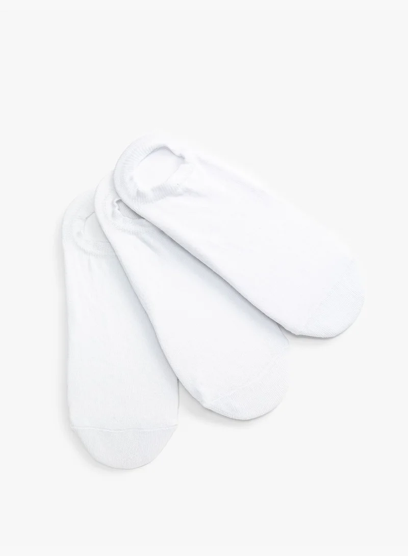 KOTON Basic 3-Pack Sneaker Socks Set