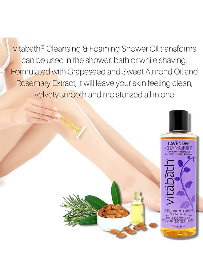 Vitabath - Lavender Chamomile Cleansing & Foaming Shower Oil Nourishing Body Wash & Hydrate Daily Essential Dry Skin Quench For Women & Men 8 Fl Oz - Image 1