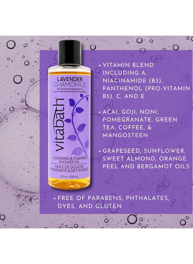 Vitabath - Lavender Chamomile Cleansing & Foaming Shower Oil Nourishing Body Wash & Hydrate Daily Essential Dry Skin Quench For Women & Men 8 Fl Oz - Image 1