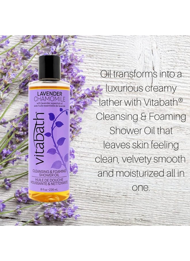 Vitabath - Lavender Chamomile Cleansing & Foaming Shower Oil Nourishing Body Wash & Hydrate Daily Essential Dry Skin Quench For Women & Men 8 Fl Oz - Image 1