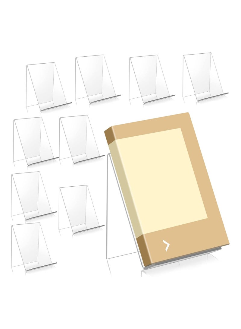 تي بي جي بي 10 قطع من حاملات الكتب المصنوعة من الأكريليك الشفاف، حامل عرض كتب شفاف لعرض الكتب والدفاتر وألبومات الصور وكتب الصور والقائمة والمجلات - Image 1