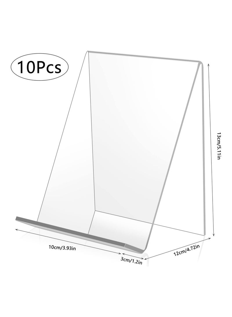 تي بي جي بي 10 قطع من حاملات الكتب المصنوعة من الأكريليك الشفاف، حامل عرض كتب شفاف لعرض الكتب والدفاتر وألبومات الصور وكتب الصور والقائمة والمجلات - Image 2