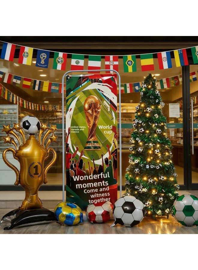 ديكورات مستوحاة من كأس العالم 2026 - الحجم: شجرة مضيئة لكرة القدم بطول 1.5 متر - Image 5