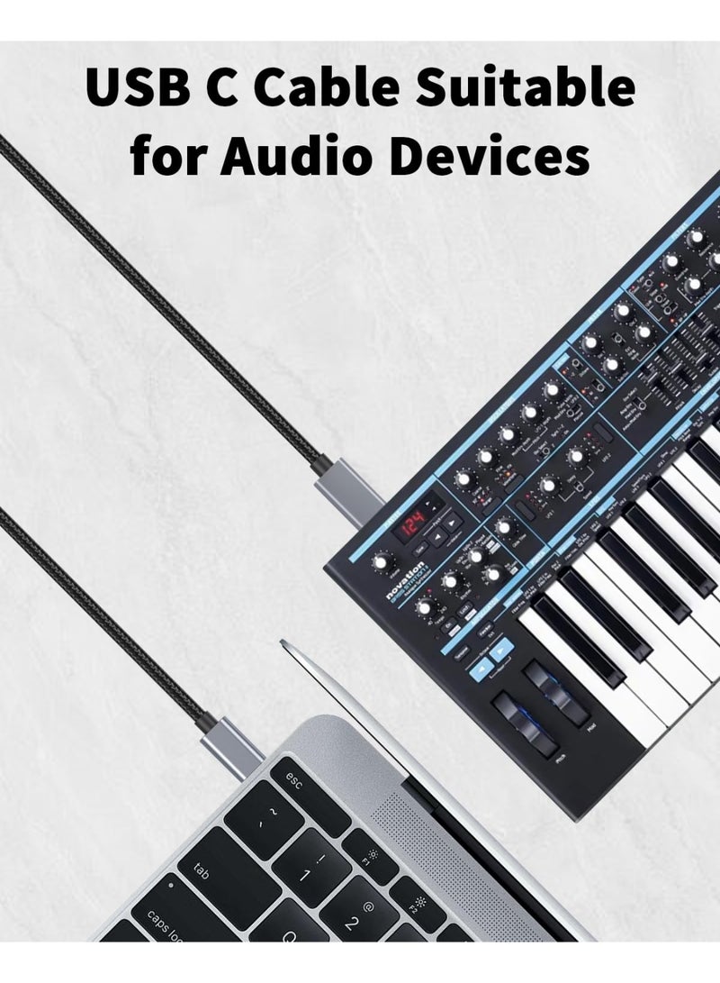 Chabeia 1.8M Type C Printer Cable USB C to USB B 2.0 Braided Printer Scanner Laptop Computer for Epson HP Brother Huawei Xiaomi - Image 2