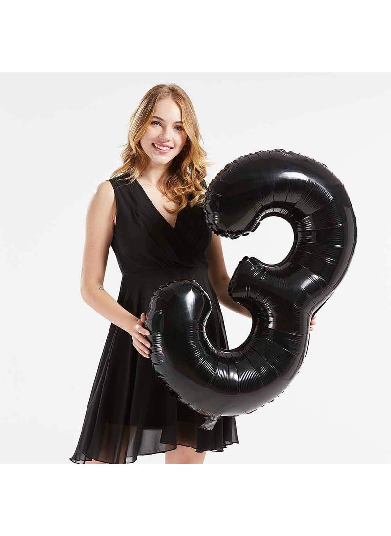 MAGJUCHE 40inch Black Foil 33 Helium Jumbo Digital Number Balloons 33th Birthday Decoration for Women or Men 33 Birthday Party Supplies  - Image 3