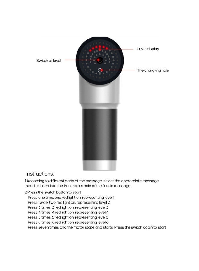 Generic Handheld Deep Tissue Muscle Massager Gun for Effective Electric Massage  - Image 3