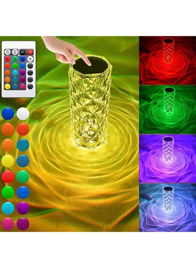 Generic - LED Crystal Table Lamp with Remote Control - Image 1
