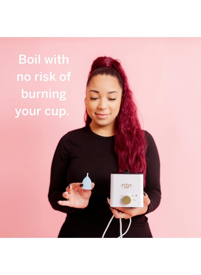 Pixie Cup - Pixie Menstrual Cup & Disc Boiler Sterilizer - Easily Submerge & Clean Your Period Cup in Boiling Water! Kills 99.9% of Germs with Cleaner Boiling Solution - The Most Soothing Way to Wash Your Cup - Image 1