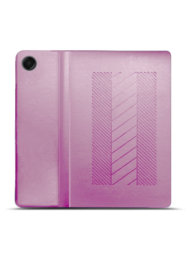 BYTER Samsung Galaxy Tab A11 4G 2025 (8.7 inch) Classic PU Leather Trifold Stand Flip Case Cover (TCFPSR) - Pink - Image 2