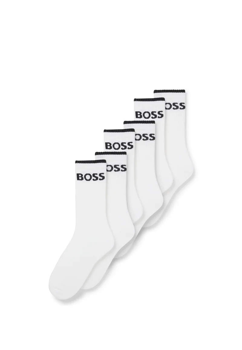 بوس عبوة من ست جوارب قصيرة مضلعة بمزيج القطن