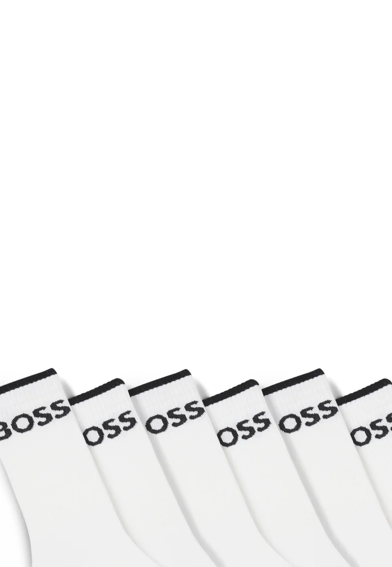 بوس عبوة من ست جوارب قصيرة مضلعة بمزيج القطن