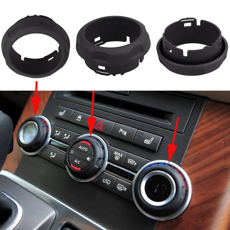 RLBHILON 3PCS Central Console AC Volume Control Knob Compatible with Land Rover Range Rover Sport Discovery 4 2009 2010 2011 2012 2013 LR029591