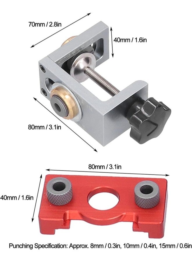 klarako 3 in 1 Woodworking Drilling Locator Round Doweling Connector Drill Guide Jig Positioner - Image 3