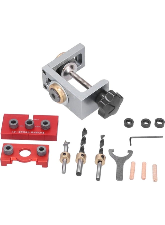 klarako 3 in 1 Woodworking Drilling Locator Round Doweling Connector Drill Guide Jig Positioner - Image 4