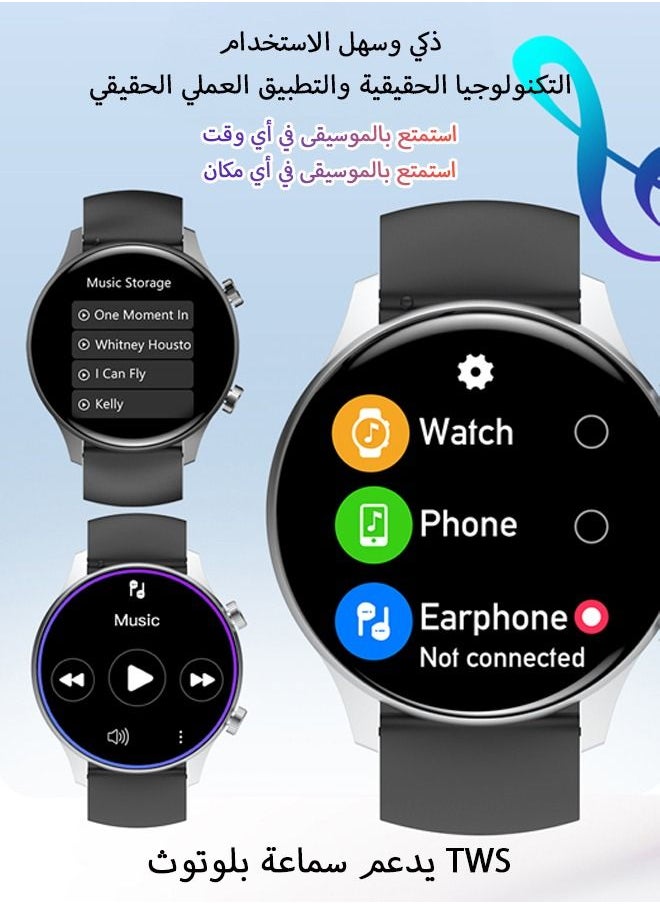 ULHYC - Smart Watch V600 Max Bluetooth Full Touch Screen Call Smartwatch with  ECG and Blood Oxygen Apps Black - Image 1