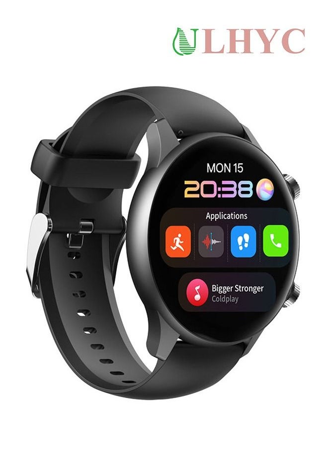 ULHYC - Smart Watch V600 Max Bluetooth Full Touch Screen Call Smartwatch with  ECG and Blood Oxygen Apps Black - Image 1