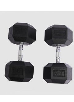 CHAMP KIT CHAMPKIT Rubber Hex Dumbbells set of pairs , for Exercises, Strength training equipment and Home gym accessories,35KG  - Image 1