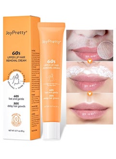 JoyPretty 60 seconds Upper Lip Hair Removal Cream Hair Removal Cream for Upper Lip Face & Chin Fast & Gentle with 30X Delay Hair Growth Moisturizing Hair Removal with Almond Oil & Aloe Vera Extract 20g  - Image 1