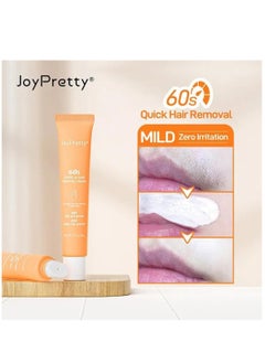 JoyPretty 60 seconds Upper Lip Hair Removal Cream Hair Removal Cream for Upper Lip Face & Chin Fast & Gentle with 30X Delay Hair Growth Moisturizing Hair Removal with Almond Oil & Aloe Vera Extract 20g  - Image 5