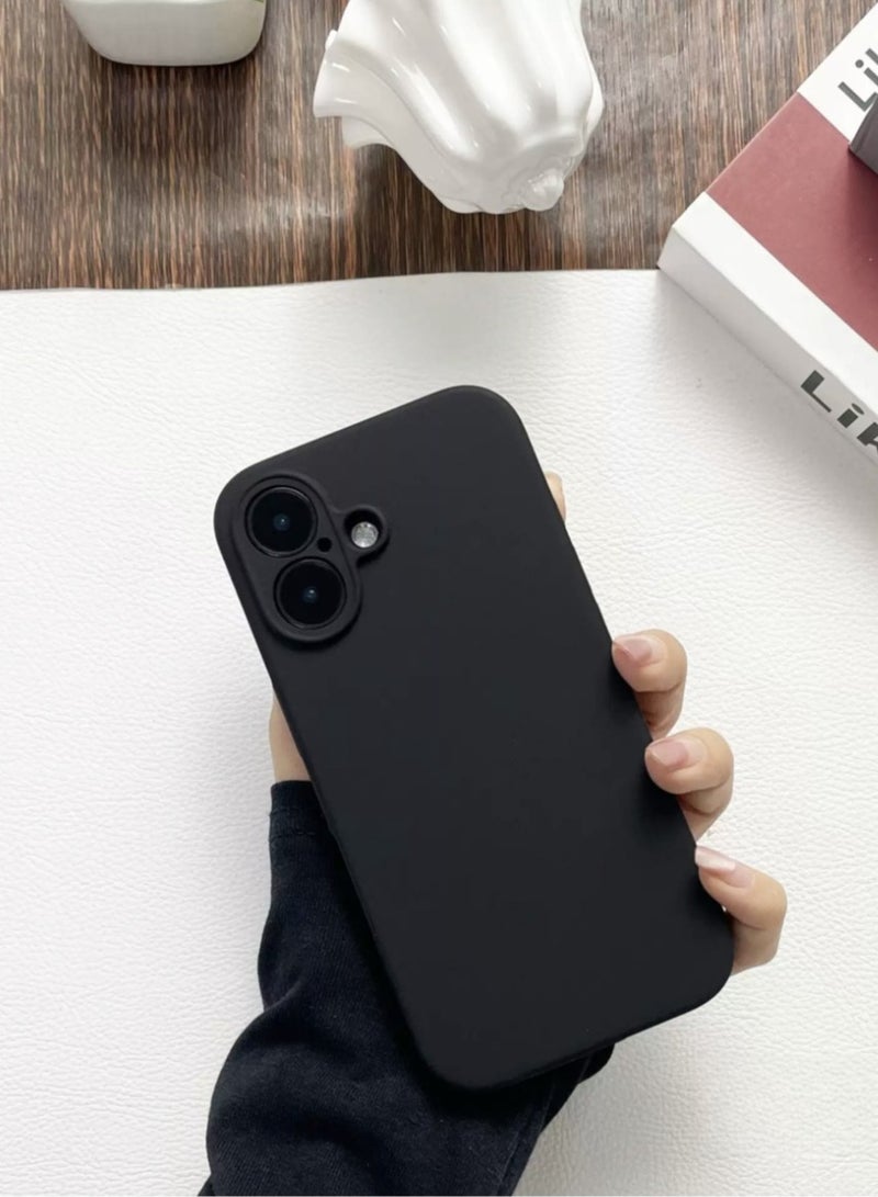 IPhone 13 Pro 6.1-inch liquid silicone rubber phone case, luxurious cover coating, silky soft touch, full body protection phone case, shockproof shell, with ultra-fine fiber lining (black)