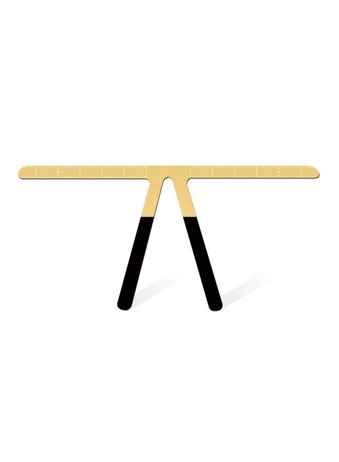 HOTWE Eyebrow Ruler Makeup Stencil Threepoint Positioning Measure Symmetrical Tool Eyebrow Balance Ruler For Semi Permanent Makeup (Golden) - Image 2