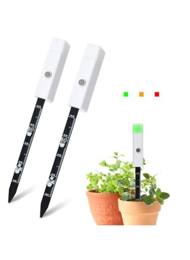 Generic NALACAL 2-Pack Smart Soil Moisture Meter, for Indoor & Outdoor Plants - Plant Water Probe with Colorful Indicators, Ideal for Houseplants, Garden, Lawn, Farm  - Image 1