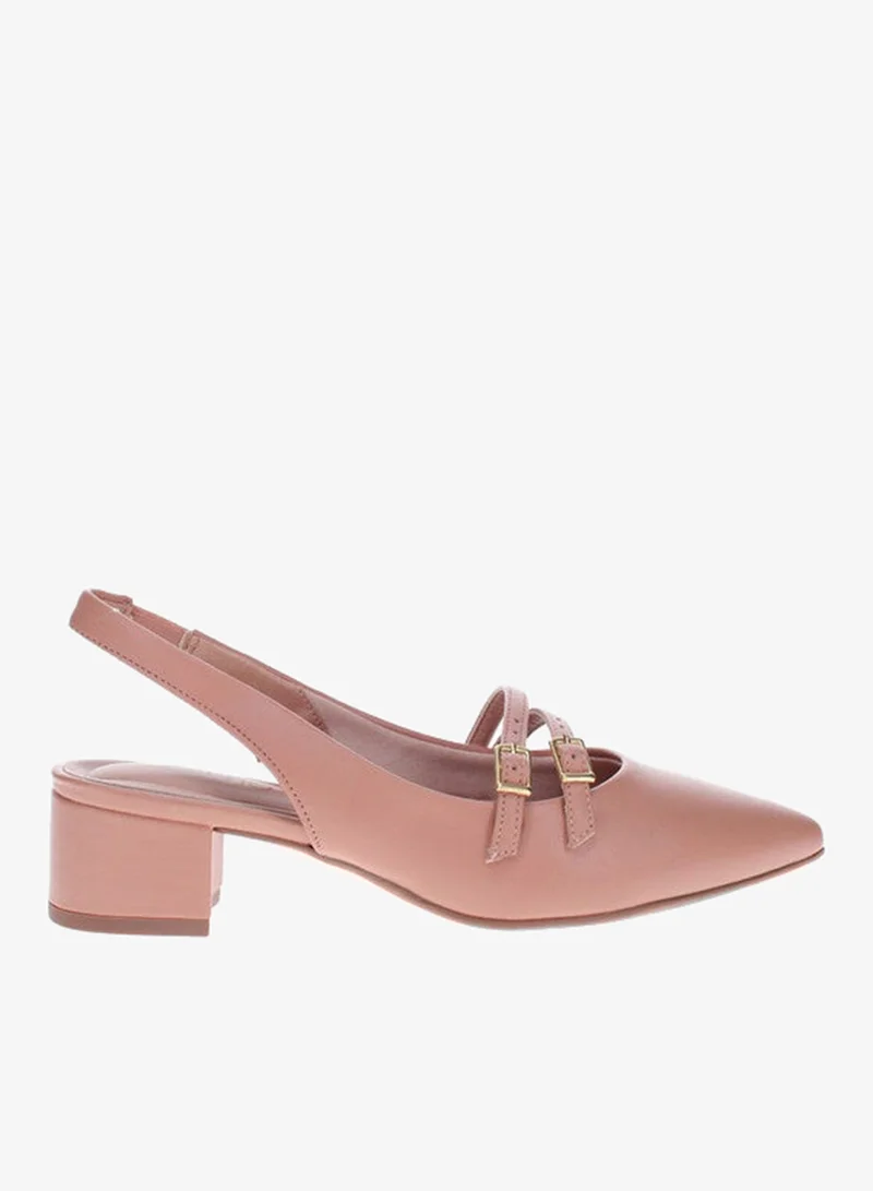 Beira Rio Nude Beira Rio Ladies Mid Heel Sandals Nude | Made In Brazil for Women | Best Price UAE