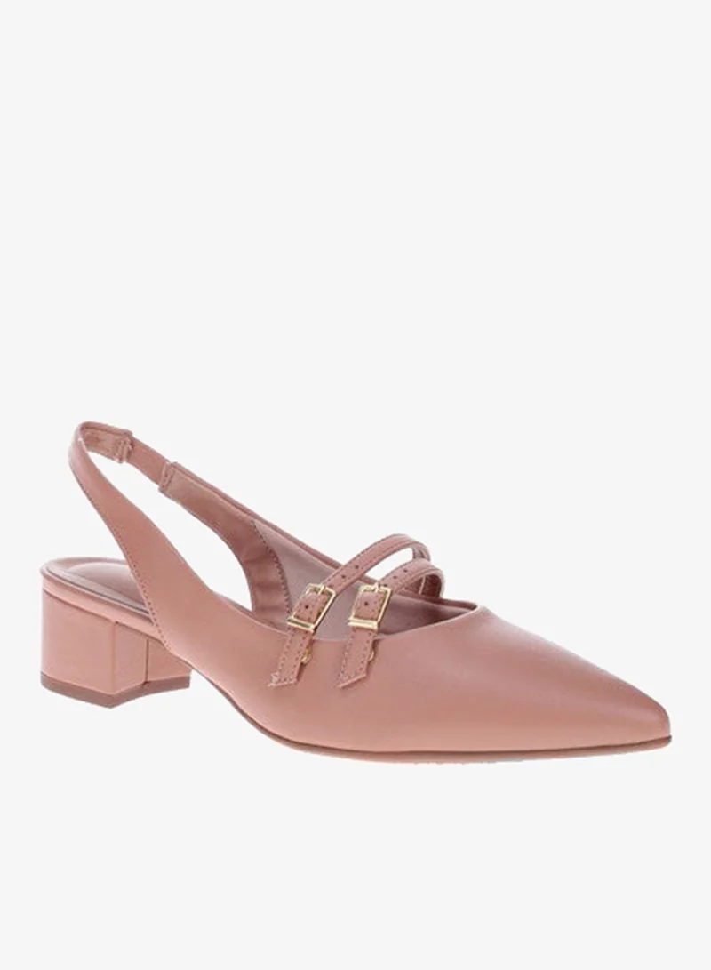 Beira Rio Ladies Mid Heel Sandals Nude | Made In Brazil
