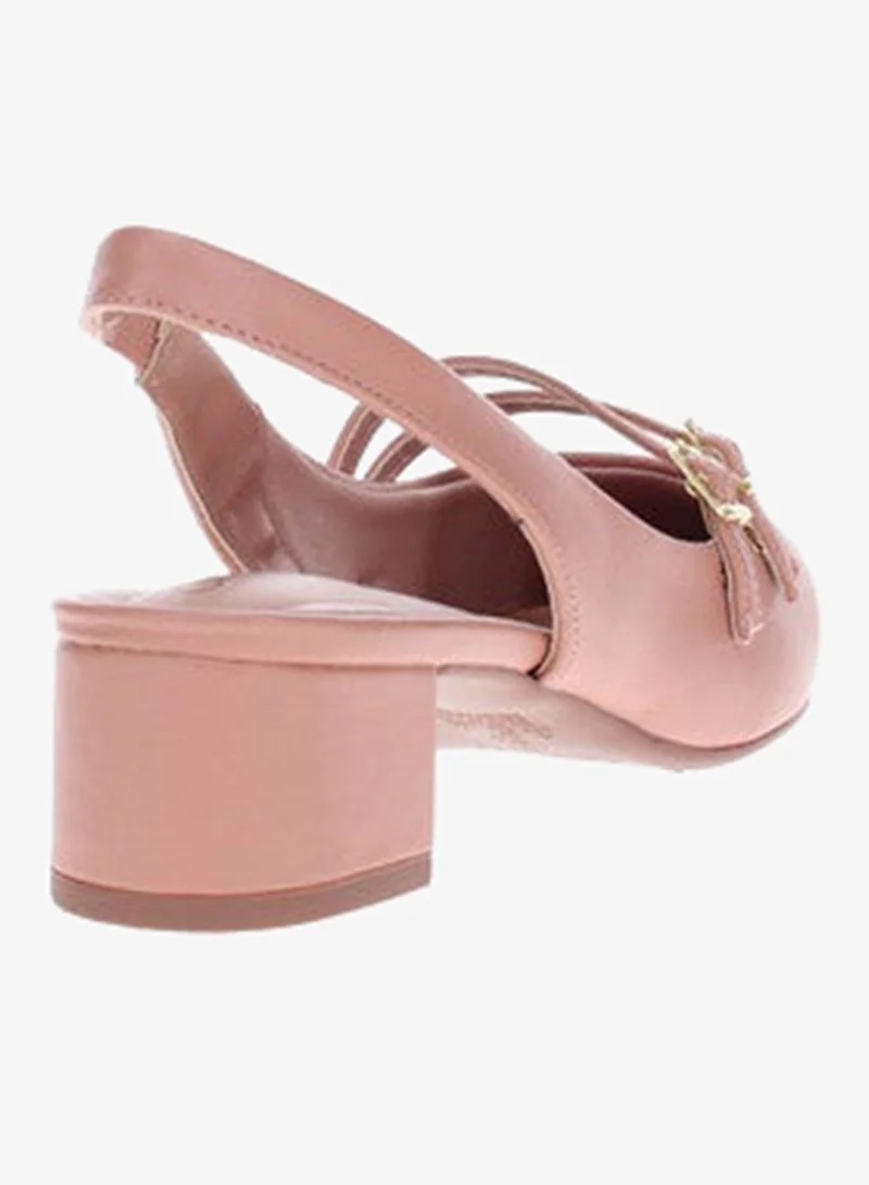 Beira Rio Nude Beira Rio Ladies Mid Heel Sandals Nude | Made In Brazil for Women | Best Price UAE