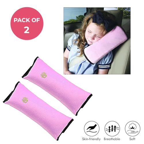 Safe-O-Kid® - Pack of 2-Car Safety Essential, Seat Belt Mounted Pillow for Toddlers - Image 2