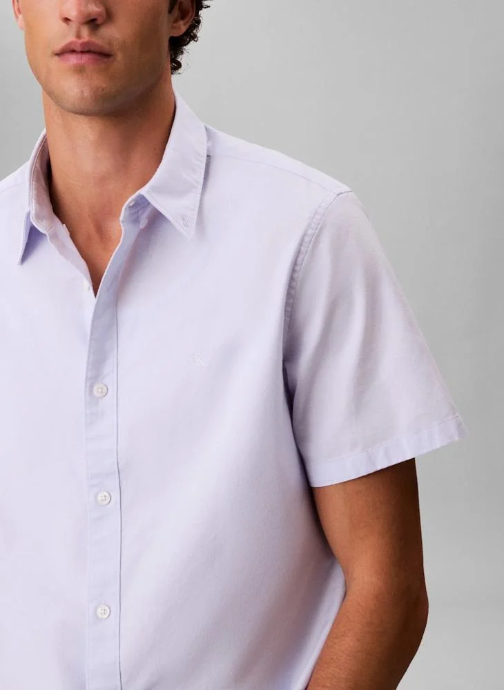 Calvin Klein Jeans  Short Sleeve Oxford Cotton Shirt for Men | Best Price UAE
