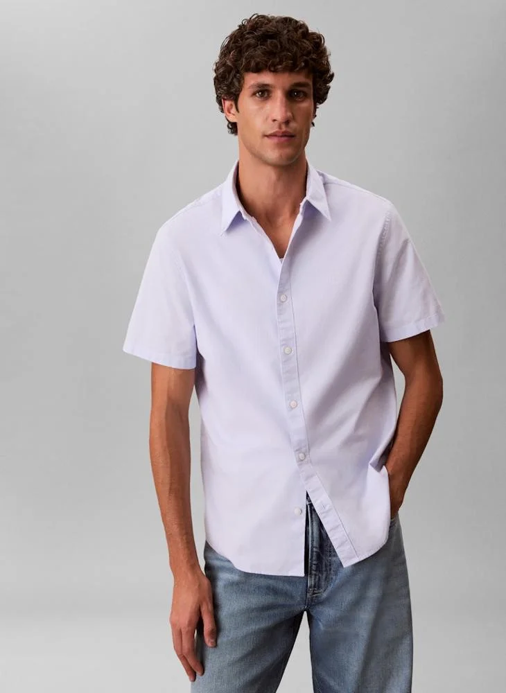 Short Sleeve Oxford Cotton Shirt