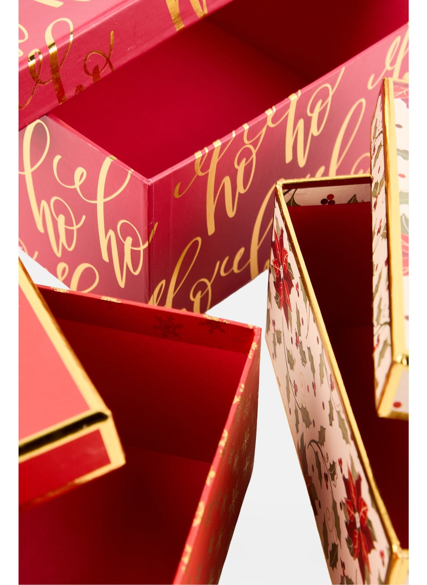 VOTUM 3 Piece Allover Printed Gift Box, Multicolor  - Image 3