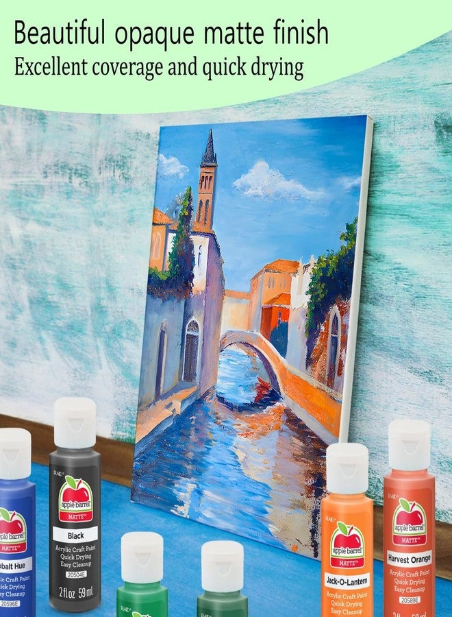 The Mega Deals Acrylic Paint Set 8 Colors With 2 Canvases - Acrylic Paint Kit 2fl oz Bottles, Rich Pigmented, Matte Finish and Smooth Application Professional Acrylic Paint Sets for Adults and Kids Canvas Crafts - Image 5