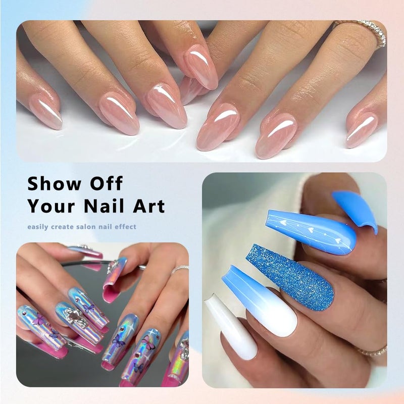 ELLEWIN 1000PCS Nail Tips Clear False Nails Full Cover for Acrylic Nails Kit 10 Sizes 4 Shapes Long Almond Square Coffin Oval Pre-Shape for Salon Home DIY Gifts - Image 4