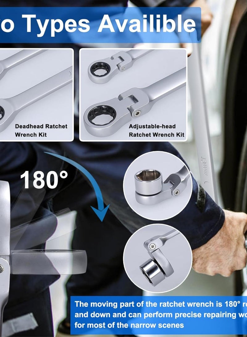 GGOOT 15in1 Multifunctional Ratchet Wrench Sleeves Set Practical Motorcycle Bicycle Bathroom Air Conditioner Auto Repairs Maintenance Tool Set Household Hardware Combination Tool Set  - Image 5