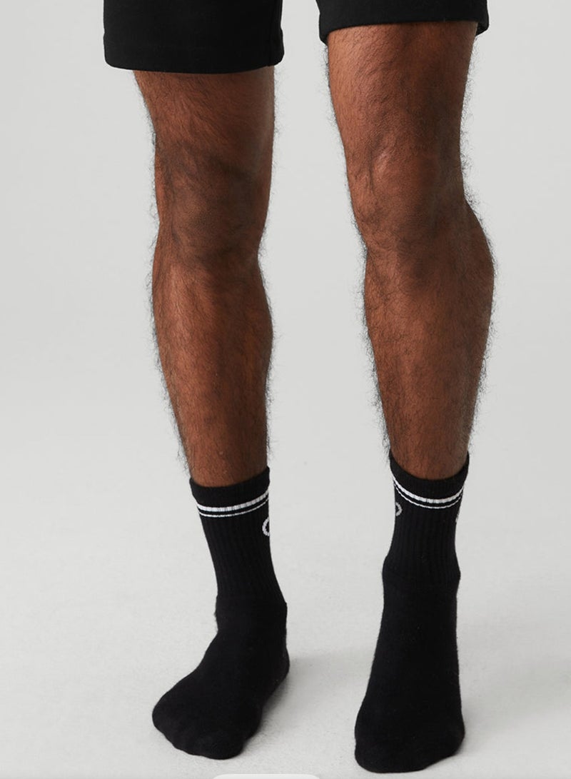alo mid-calf cotton socks are soft, breathable and comfortable, a one-piece set for sports and leisure - Image 3
