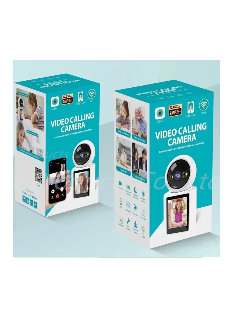 High Resulation Two-Way Indor WiFi Video Calling Camera With Loud Speaker, Smart Home Security,1080p Full HD 2.8" Display Screen With 360° View,For Home,Appartment,small shop & Office Sequrity.  - Image 5