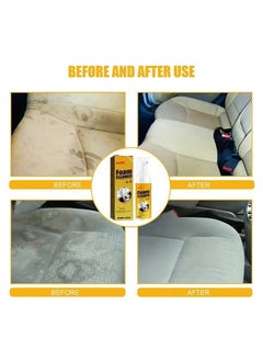 Multifunctional Car Foam Cleaner,100ml No Flushing Car Interior Cleaning,Grease-Free Cleaner All Purpose Foam Cleaner Spray Lemon Flavor For Car House Kitchen - pzsku/ZF720A02ED7B56B8BE2CFZ/45/_/1724227790/2619b244-ac61-411d-8b85-b105623d80f5