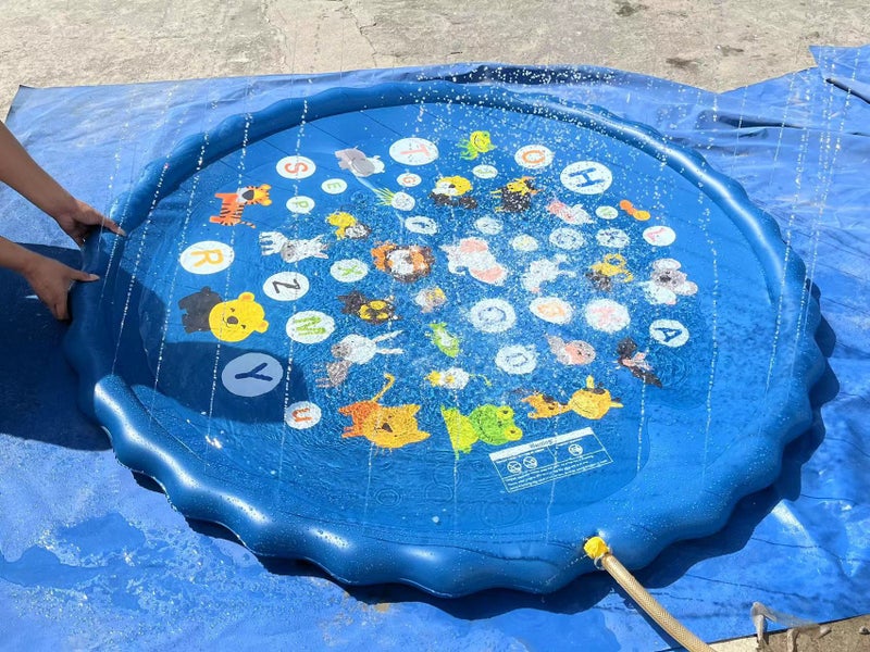 Thickened PVC Inflatable Pet Water Play Mat - Outdoor Bathing and Splash  Pad - Image 1