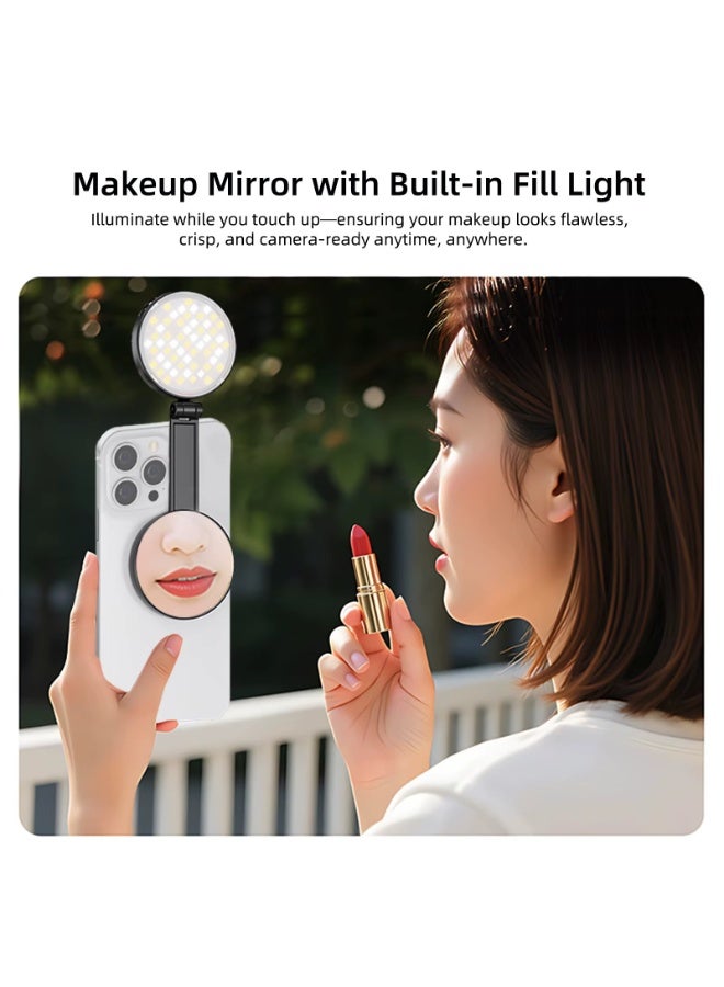 GenPro Bafang ST128S LED Portable Fill Light for Phones with Magnetic Makeup Mirror - Image 2