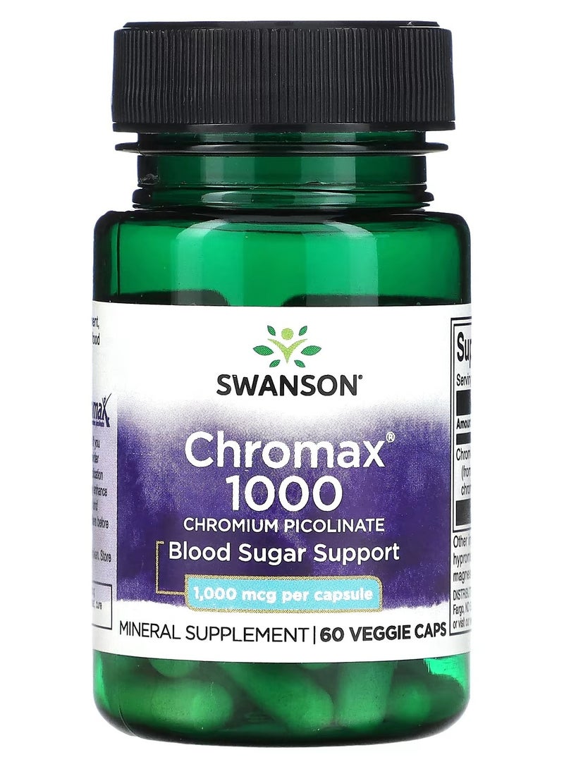 Swanson, Chromax 1000, Chromium Picolinate, 1,000 mcg, 60 Veggie Caps