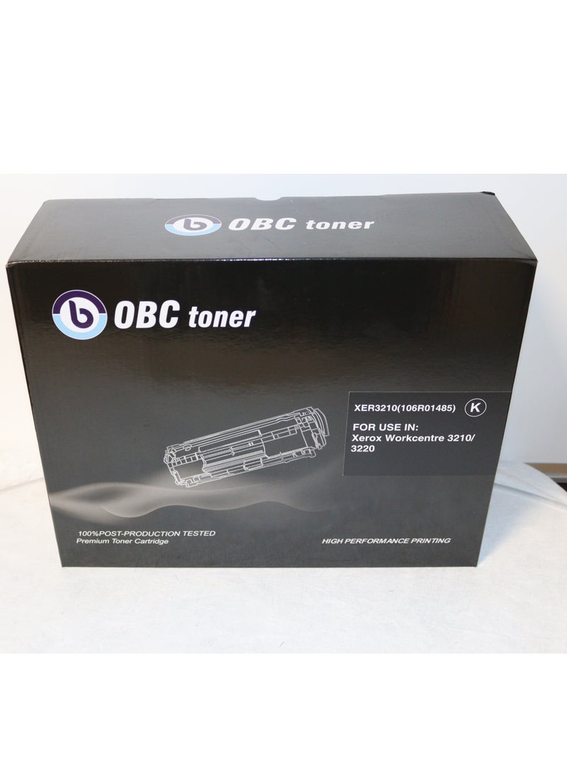 OBC Black Laser Toner Cartridge Compatible with OBC, Replacement for Xerox 3210 106R01485, Prints up to 1500 Professional Pages - Image 1