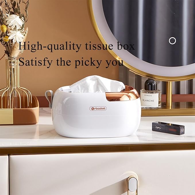 Suicune Tissue Box Cover - Decorative Kitchen and Bath Tissues Holder - Tissue Refill Dispenser - Napkin Box Cover for Elegant Bathroom Décor (White) - Image 5