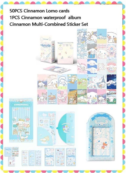 3pcs Cinnamon set (including 1 card book + 50 lomo cards +Multi-Combined Sticker Set)