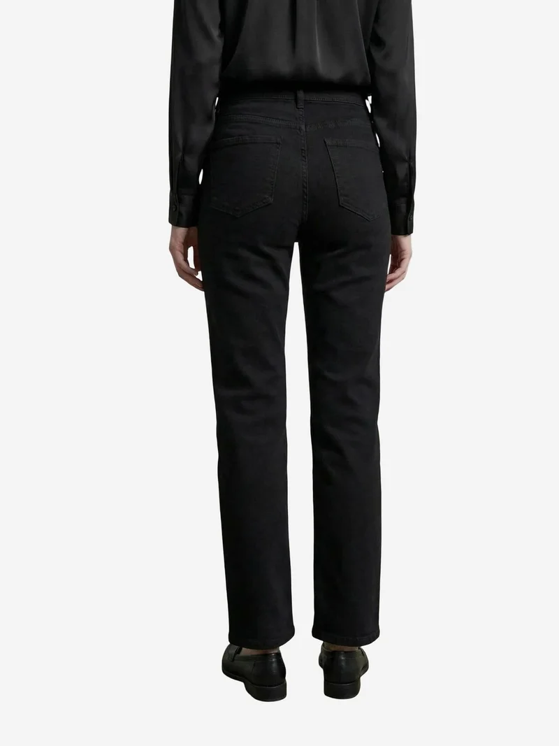 My Fashion Black MY FASHION High Waist Denim Straight Leg Pants with Pockets for Women | Best Price UAE